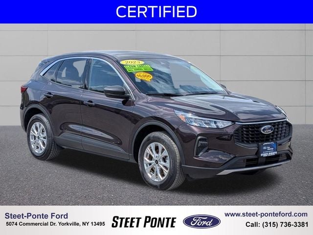 2023 Ford Escape Active in Cinnabar Red — front three-quarter view
