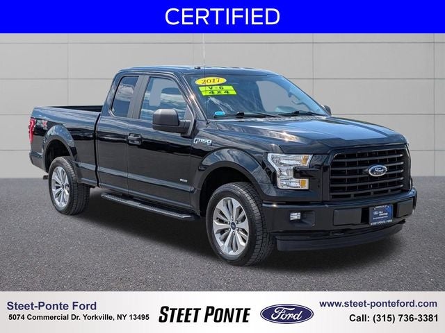 2017 Ford F-150 XL in Shadow Black — front three-quarter view