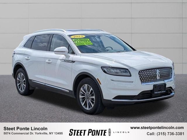 2023 Lincoln Nautilus Reserve in White Metallic — front three-quarter view