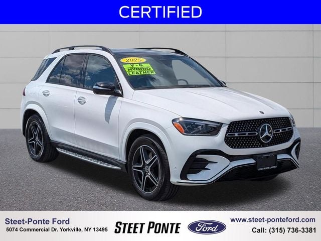 2025 Mercedes-Benz GLE GLE 450 4MATIC in White — front three-quarter view